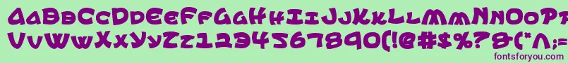 Ephesiancb Font – Purple Fonts on Green Background