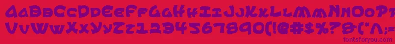 Ephesiancb Font – Purple Fonts on Red Background