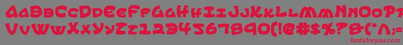 フォントEphesiancb – 赤い文字の灰色の背景
