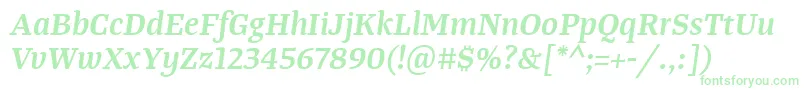 TangerserifmediumSemibolditalic Font – Green Fonts