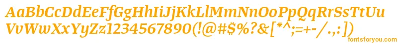 TangerserifmediumSemibolditalic Font – Orange Fonts