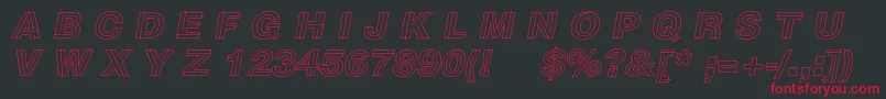 SansdecorbcItalic Font – Red Fonts on Black Background