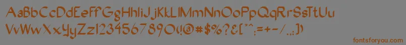Oak Font – Brown Fonts on Gray Background