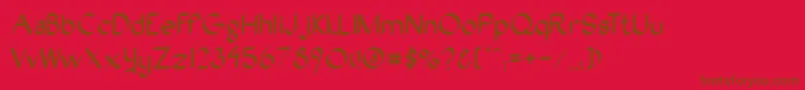 Oak Font – Brown Fonts on Red Background