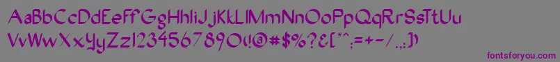 Oak Font – Purple Fonts on Gray Background