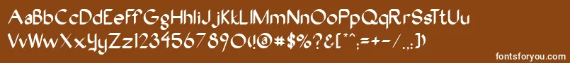 Oak Font – White Fonts on Brown Background