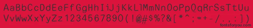 EscapetypewritersansLight Font – Black Fonts on Red Background