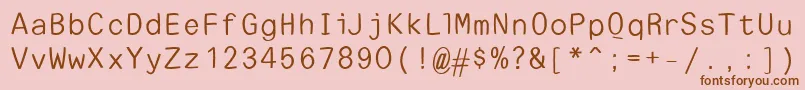 EscapetypewritersansLight Font – Brown Fonts on Pink Background