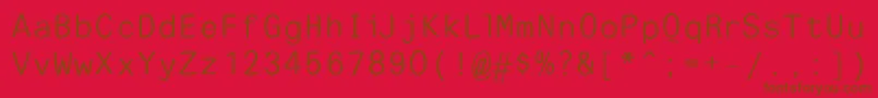 EscapetypewritersansLight Font – Brown Fonts on Red Background