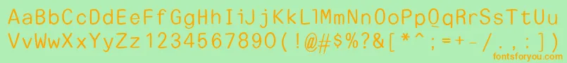 EscapetypewritersansLight Font – Orange Fonts on Green Background