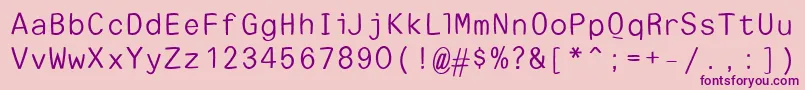 EscapetypewritersansLight Font – Purple Fonts on Pink Background