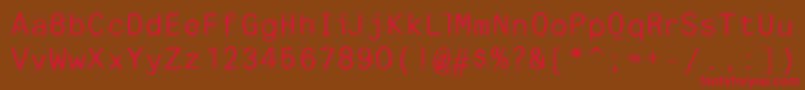 EscapetypewritersansLight Font – Red Fonts on Brown Background