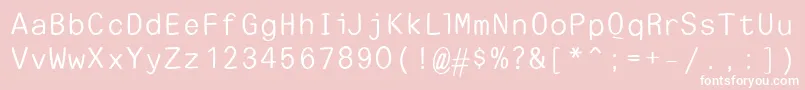 Шрифт EscapetypewritersansLight – белые шрифты на розовом фоне