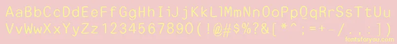 EscapetypewritersansLight Font – Yellow Fonts on Pink Background