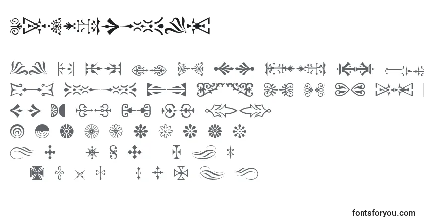 Schriftart PRegular – Alphabet, Zahlen, spezielle Symbole