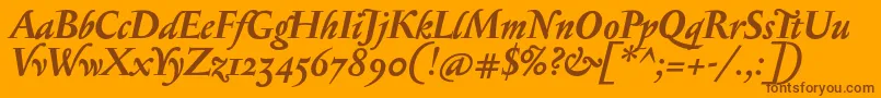SerapionosfBolditalic Font – Brown Fonts on Orange Background