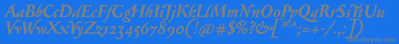 SerapionosfBolditalic Font – Gray Fonts on Blue Background