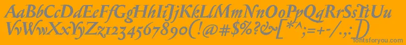 SerapionosfBolditalic Font – Gray Fonts on Orange Background