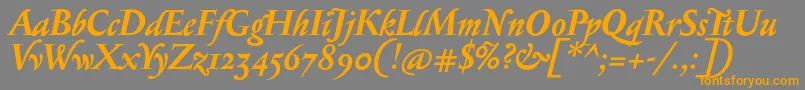 SerapionosfBolditalic Font – Orange Fonts on Gray Background