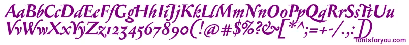 SerapionosfBolditalic Font – Purple Fonts on White Background