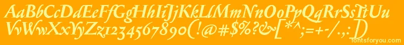 SerapionosfBolditalic Font – Yellow Fonts on Orange Background