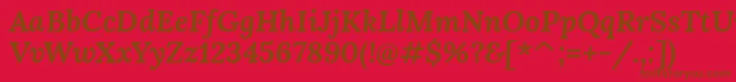 LoraBolditalic Font – Brown Fonts on Red Background