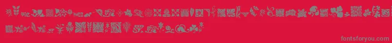 RoughFlowers Font – Gray Fonts on Red Background