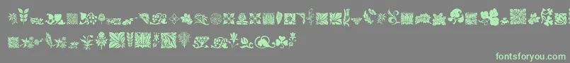 More about RoughFlowers Font RoughFlowers Font – Green Fonts on Gray Background