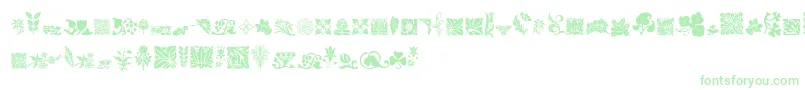 Шрифт RoughFlowers – зелёные шрифты
