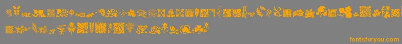 Подробнее о шрифте RoughFlowers Шрифт RoughFlowers – оранжевые шрифты на сером фоне