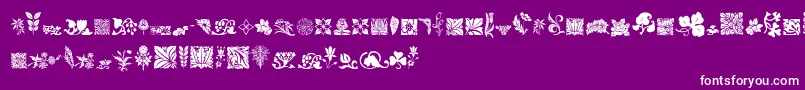 RoughFlowers Font – White Fonts on Purple Background