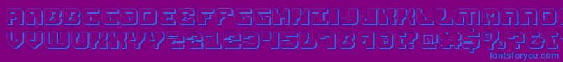 ReplicantShadow Font – Blue Fonts on Purple Background