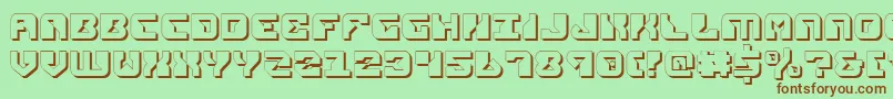 ReplicantShadow Font – Brown Fonts on Green Background