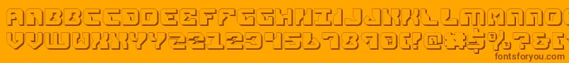 ReplicantShadow Font – Brown Fonts on Orange Background