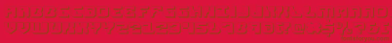 フォントReplicantShadow – 赤い背景に茶色の文字