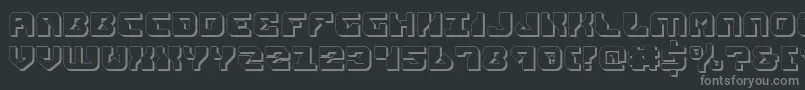 ReplicantShadow Font – Gray Fonts on Black Background