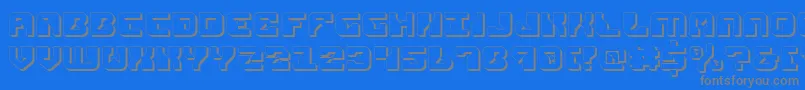 ReplicantShadow Font – Gray Fonts on Blue Background