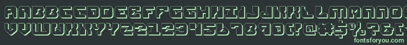ReplicantShadow Font – Green Fonts on Black Background