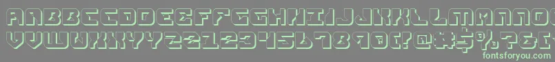 ReplicantShadow Font – Green Fonts on Gray Background