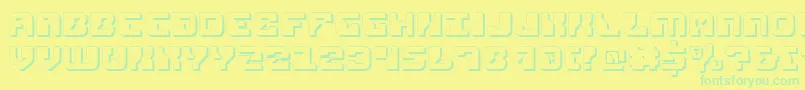 ReplicantShadow Font – Green Fonts on Yellow Background
