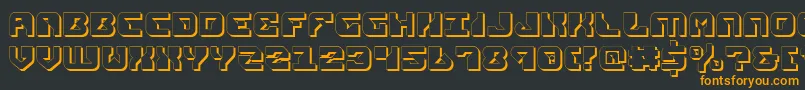 ReplicantShadow Font – Orange Fonts on Black Background