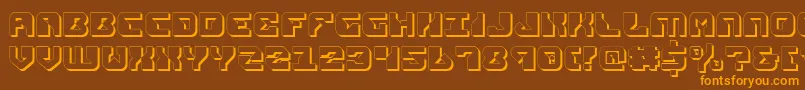 ReplicantShadow Font – Orange Fonts on Brown Background