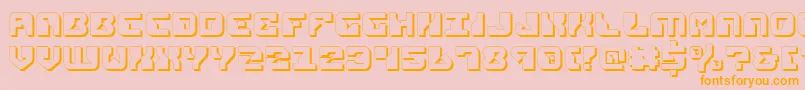 ReplicantShadow Font – Orange Fonts on Pink Background