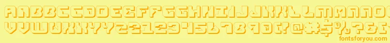 ReplicantShadow Font – Orange Fonts on Yellow Background