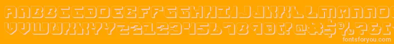 ReplicantShadow Font – Pink Fonts on Orange Background