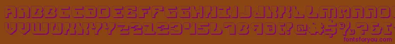 ReplicantShadow Font – Purple Fonts on Brown Background