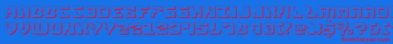 ReplicantShadow Font – Red Fonts on Blue Background