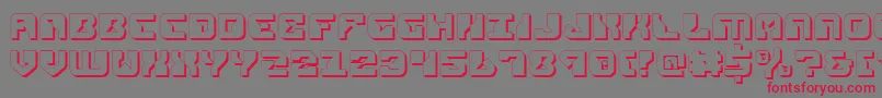 フォントReplicantShadow – 赤い文字の灰色の背景