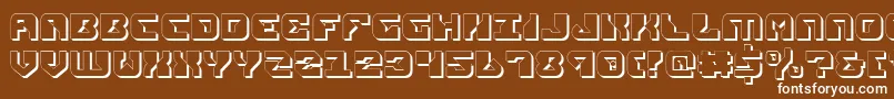 ReplicantShadow Font – White Fonts on Brown Background