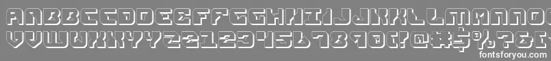 ReplicantShadow Font – White Fonts on Gray Background
